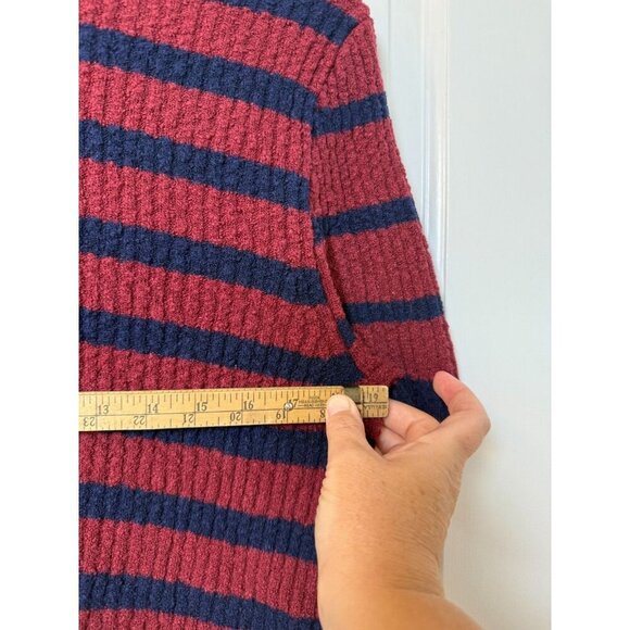 Madewell Women's Red and Blue Striped Pullover Crewneck Sweater - XL - Picture 10 of 11
